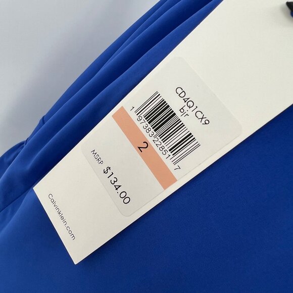 Calvin Klein Commuter Halter A-Line Dress Dazzling Blue Size 2 NWT - Picture 10 of 11